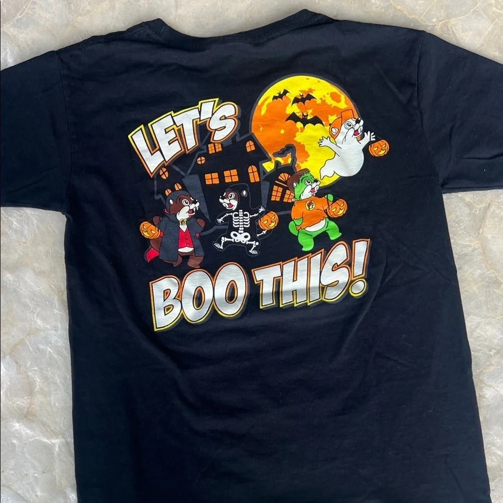 Buc-ee's  Kids Black Tee with Orange Graphic Youth Small